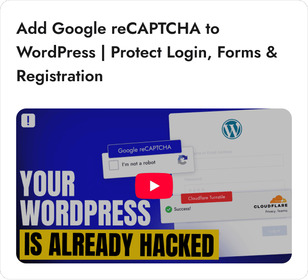 Add Google reCAPTCHA to WordPress Protect Login Forms Registration