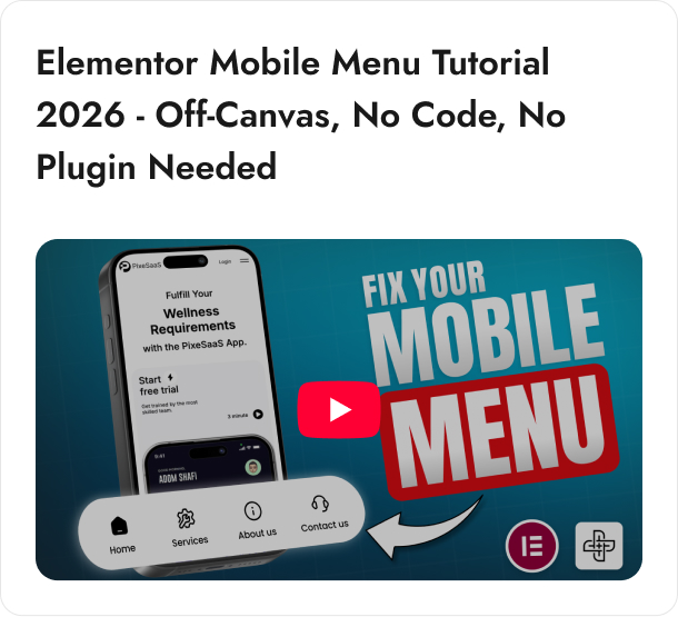 Elementor mobile menu 🗞️april 2026 update: mcp integration, gsap stagger, and full-card hover from the plus addons for elementor
